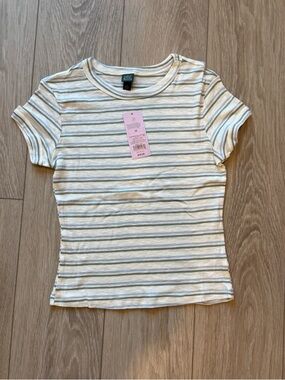 Wild Fable Women's Medium Striped Short Sleeve T-Shirt NWT